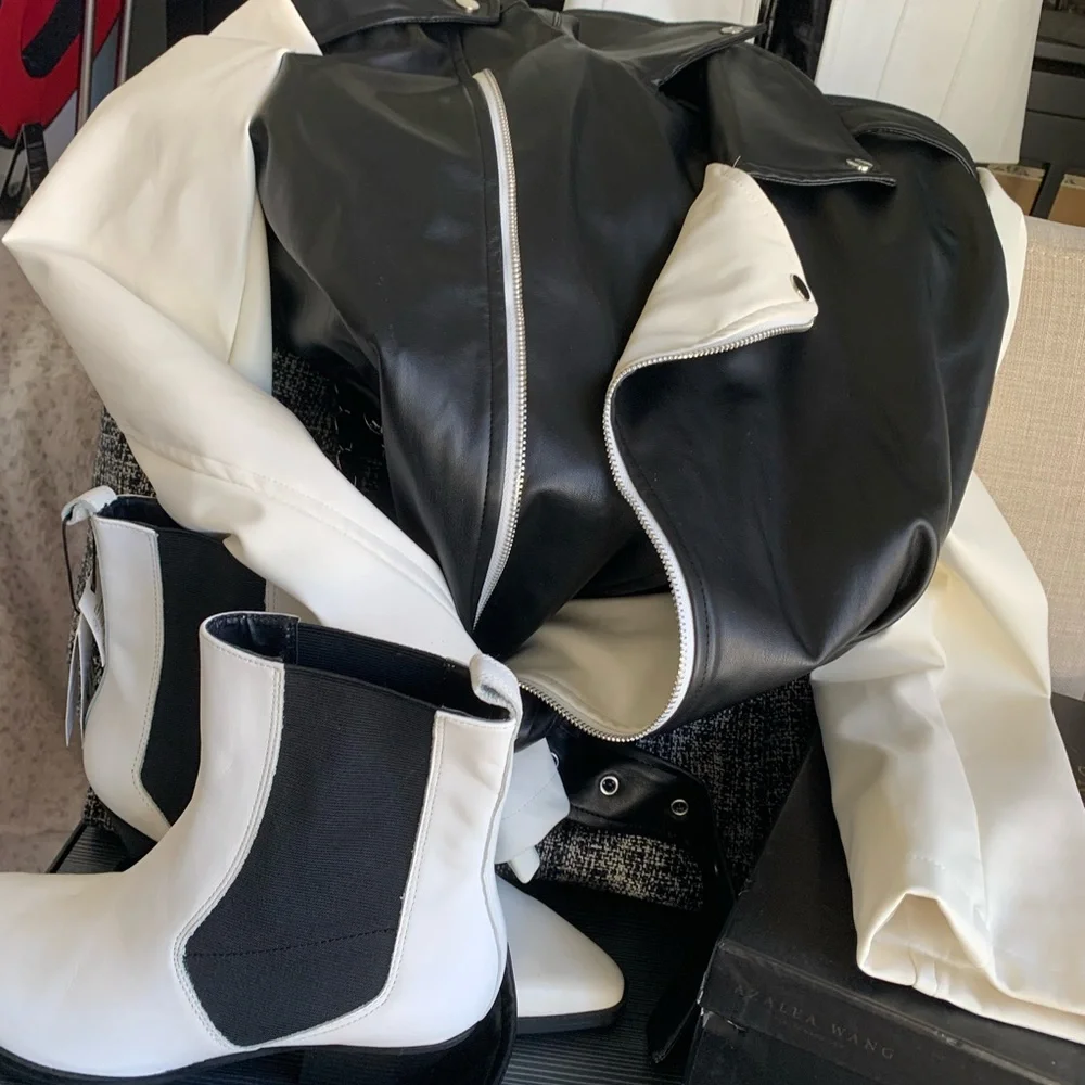 Zara white leather boots - Picture 7 of 9